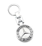Amidalin Auto-Logo Schlüsselanhänger kompatibel mit Mercedes Benz – 3D Chrom Metall Auto...