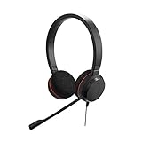 Jabra Evolve 20 Stereo Headset mit Mikrofon – Microsoft Teams zertifizierte Kopfhörer für VoIP...