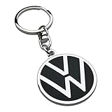 Volkswagen 000087010BQ Schlüsselanhänger mit dem neuem VW Logo, schwarz, Durchmesser 37mm