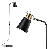 OUSFOT Leselampe Stehlampe Wohnzimmer mit Höhe 146cm 230V E27 Max 40W Retro Stehleuchte mit Metall...