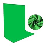 Green Screen Fotohintergrund 1,5x2m, Bonvvie Faltenresistenter Fotografie Hintergrund Grün...