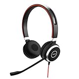 Jabra Evolve 40 MS Stereo Headset – Microsoft Certified Headphones for VoIP Softphone with Passive...