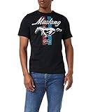 Ford Herren Mustang Stripes T-Shirt, Schwarz, X-Large