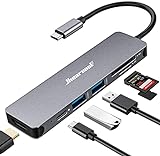 Hiearcool USB C Hub, USB C Adapter MacBook Pro Adapter, 7 in 1 mit 4K HDMI-Ausgang, kompatibel für...