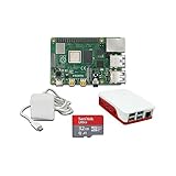 Raspberry Pi 4 Modell B Bundle offiz.Teile Rot/Weiß RPi mit 4GB RAM Sandisk MicroSD 32GB