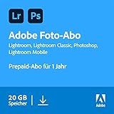 Adobe Creative Cloud Foto-Abo mit 20GB: Photoshop und Lightroom | 1 Jahreslizenz | PC/Mac Online...