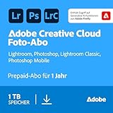 Adobe Creative Cloud 1TB:Photoshop&Lightroom|1 Jahr|PC/Mac Digital Download