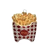 Kaemingk Christbaumschmuck Glas 11cm Pommes Frites Weihnachtskugeln Christbaumkugeln Essen...