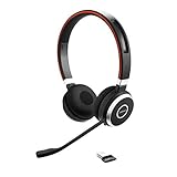 Jabra Evolve 65 SE Drahtlose Stereokopfhörer — Bluetooth, Mikrofon mit Geräuschunterdrückung,...