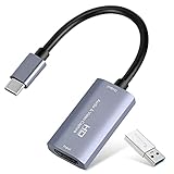 Videoaufnahmekarte, USB 3.0 HDMI auf USB C Audio Capture Card, 4K 1080P60 Capture mit Typ-C...