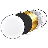 NEEWER 43'/110cm Lichtreflektor Lichtdiffusor 5 in 1 zusammenklappbare Multischeibe mit Tasche...