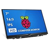 HMTECH 7 Zoll Raspberry Pi Bildschirm 800x480 HDMI Tragbarer Monitor IPS LCD Bildschirm Display für...