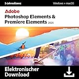 Adobe Photoshop 2025 & Premiere Elements 2025 | 3-Jahreslizenz | 1 Gerät│1 Benutzer│PC/Mac│...