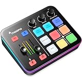 MAONO Gaming Audio Mixer, RGB PC Mixer for Streaming, XLR Interface with 48 V Phantom Power, DIY...