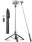 180cm Handy Stativ Ständer & Selfie Stick, Handyhalter mit Abnehmbarer Fernbedienung, Smartphone...