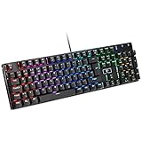 COVVY Mechanical Gaming Keyboard, 10-Modus-RGB-Hintergrundbeleuchtung, Blauer Schalter, wasserdicht,...
