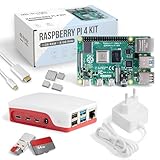 Raspberry Pi 4 4GB Starter-Kit | 64GB Edition | Offizielles Netzteil 15W | Offizielles Gehäuse | 4k...
