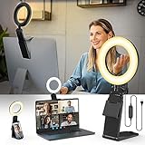 New Ringlicht LED Videolicht Dauerlicht Laptop PC,Evershop 5” Streaming Licht mit...