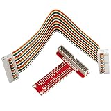 AZDelivery 40 Pins GPIO Breakout Board und kompatibles Flachband Ribbon Kabel kompatibel mit...