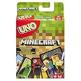Mattel Games UNO Minecraft Edition - Kartenspiel mit Charakteren aus Minecraft und einer besonderen...
