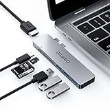 GIISSMO MacBook Adapter, USB C Hub mit Thunderbolt 3, 4K HDMI, 3 USB-A Ports, SD/TF Kartenleser, USB...