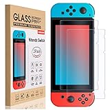 XINRUISEN 2Stück Displayschutzfolie Gehärtetem Glas für Nintendo Switch 2017/2019, Panzerglas...