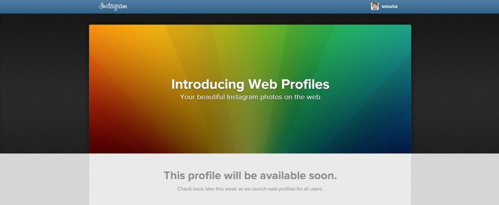 Instagram bald mit Web-Profil