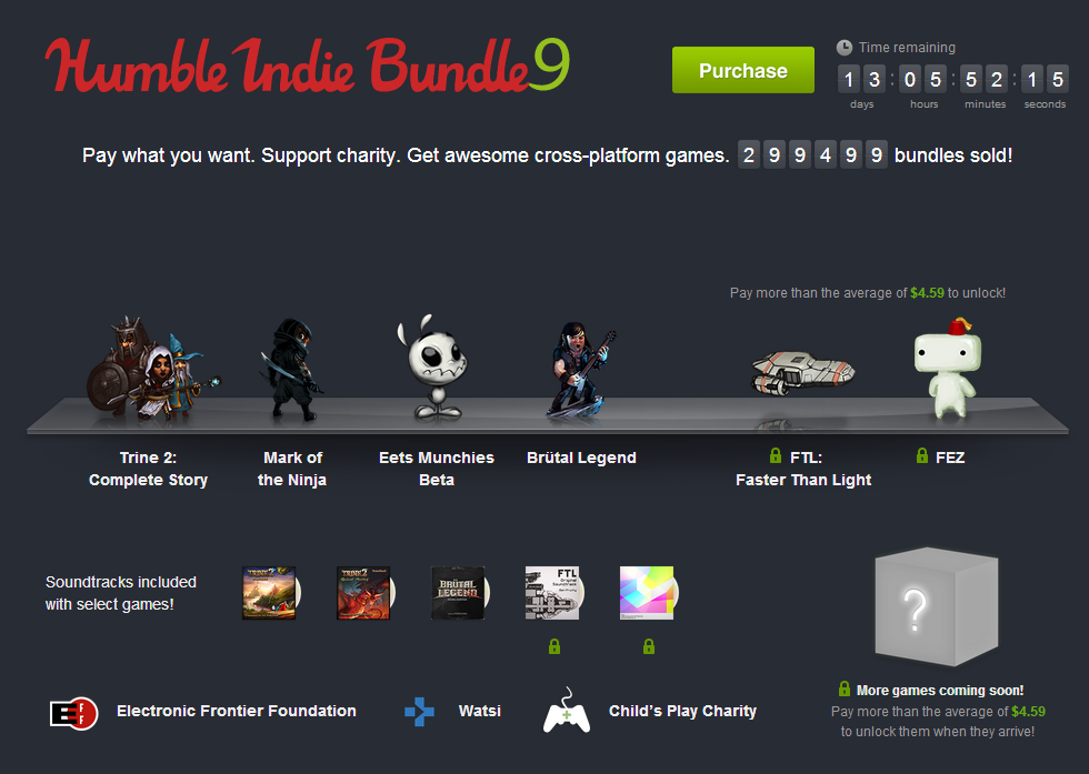 Humble Indie Bundle 9: Brütal Legend, Trine 2, Mark of the Ninja und mehr!