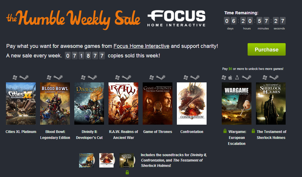 Humble Weekly Sale KW 41: Focus Home Interactive