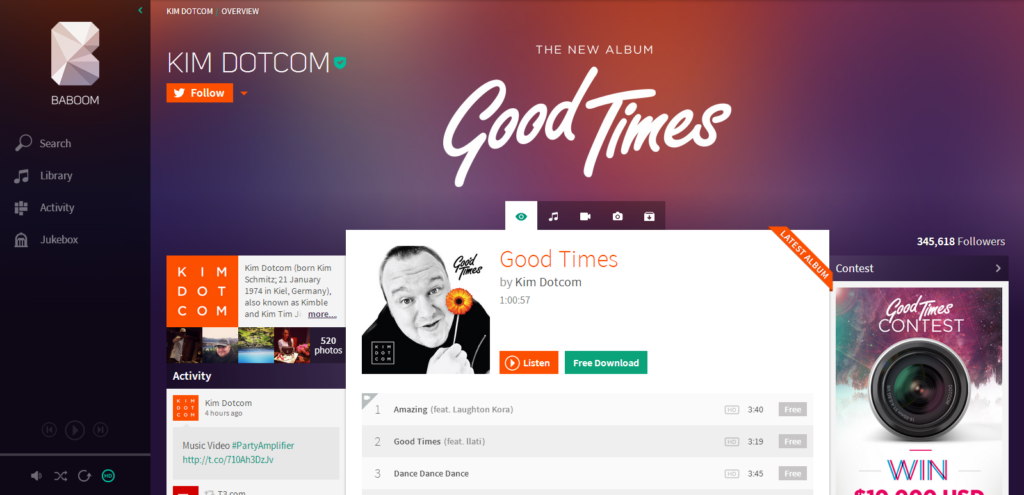 Baboom: Kim Dotcom startet Spotify-Konkurrent