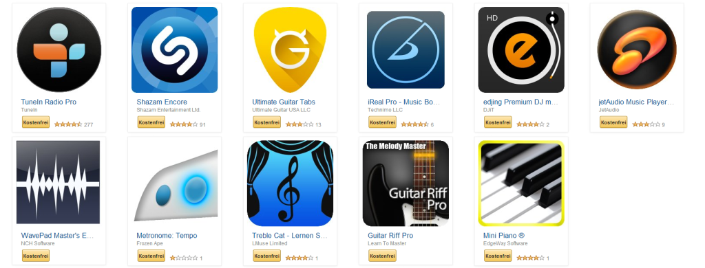 Amazon gratis Musik Apps