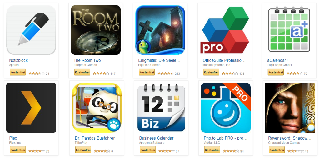 Amazon 30 gratis Apps