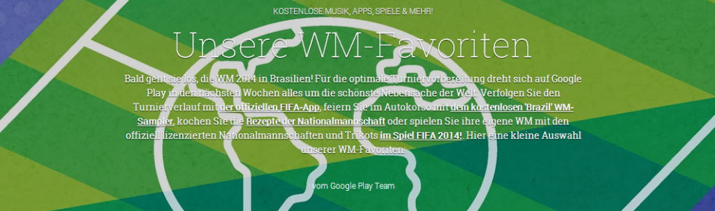 Fußball WM 2014: Google Play Special startet