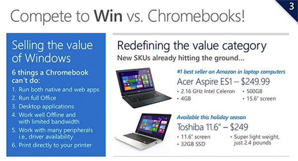 Windows vs Google Chromebooks