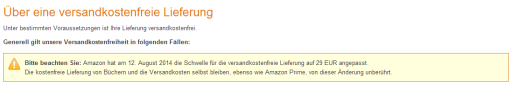 Amazon Versandkosten
