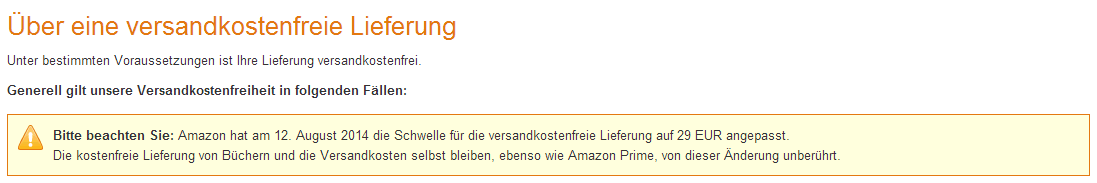 Amazon: Grenze für Gratisversand verschiebt sich auf 29 Euro