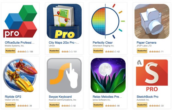 Amazon App-Shop: 27 kostenlose Apps für Android