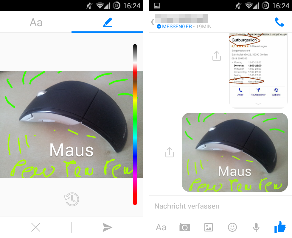 Facebook Messenger jetzt mit der Möglichkeit zum Malen