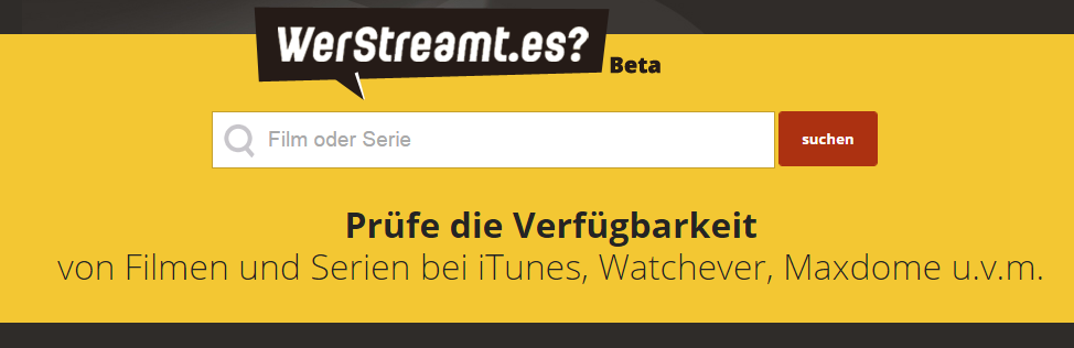 WerStreamt.es: Welcher Dienst bietet welche Filme & Serien?