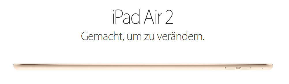 Apple: iPad Air 2 offiziell vorgestellt