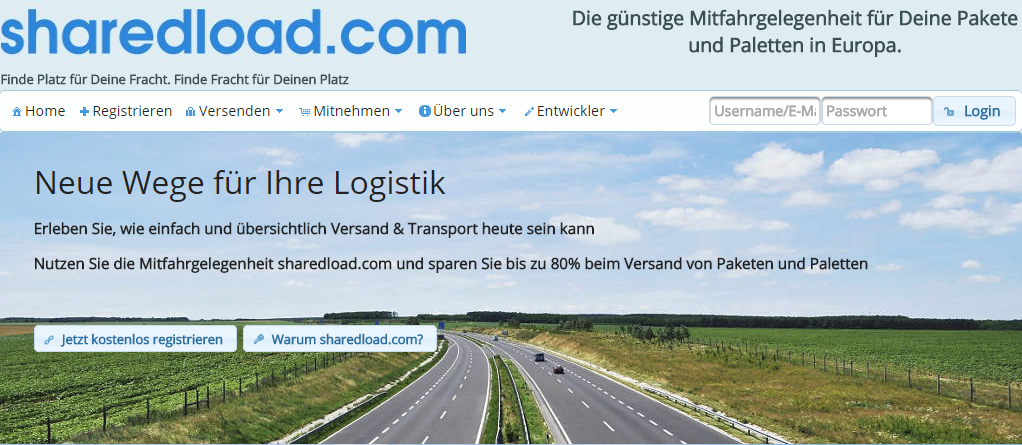 Sharedload: Pakete privat transportieren lassen