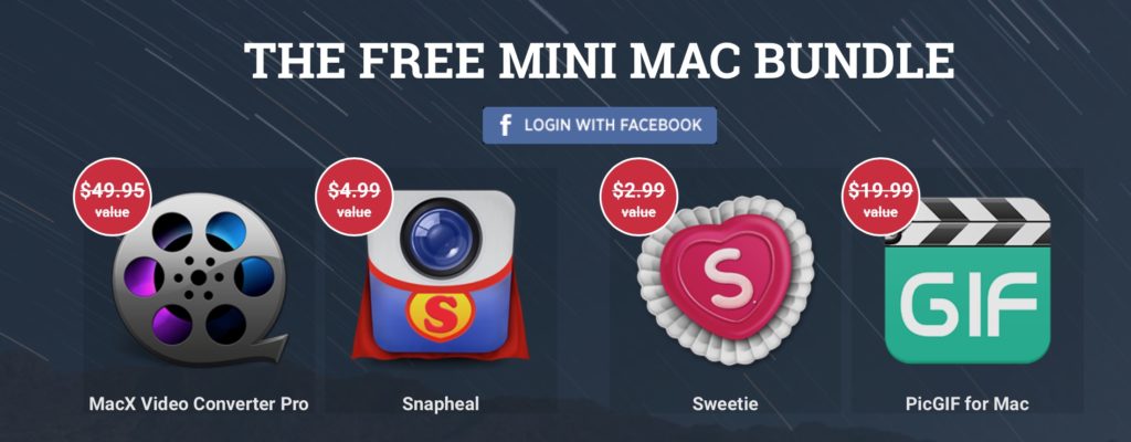Kostenlos für Mac: MacX Video Converter Pro, Snapheal, Sweetie und PicGIF
