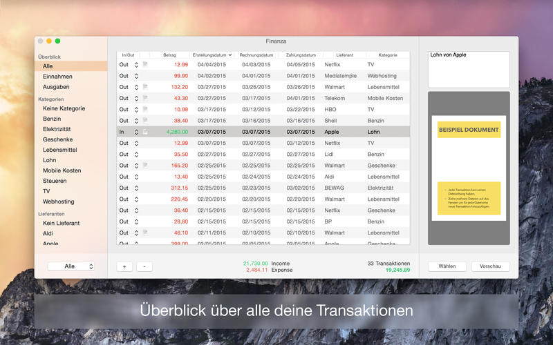 Finanza Screenshot