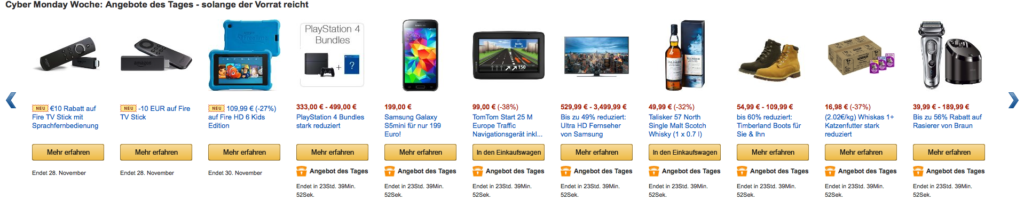 Amazon Cyber Monday Angebote vom 27.11.15