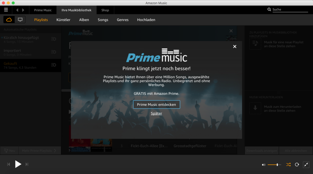 Amazon Prime Music jetzt auch in Deutschland verfügbar