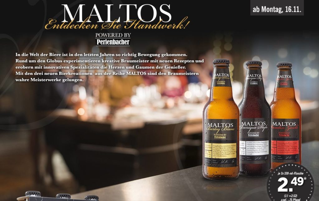 Maltos: Neue Bier-Kompositionen bei LIDL (Werbung)