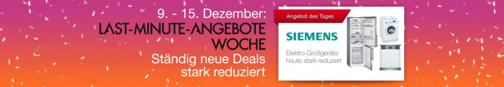 Amazon Last-Minute-Angebote-Woche: Tagesangebote vom 13.12.2015