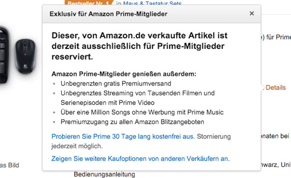 Amazon Prime Exklusiv