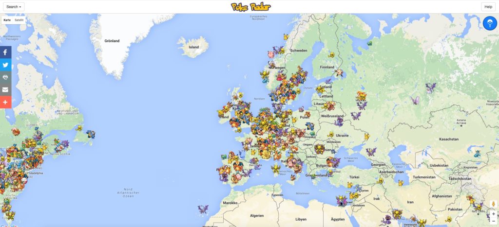 Pokémon Go: Poke Radar zeigt Fundorte von Pokémon