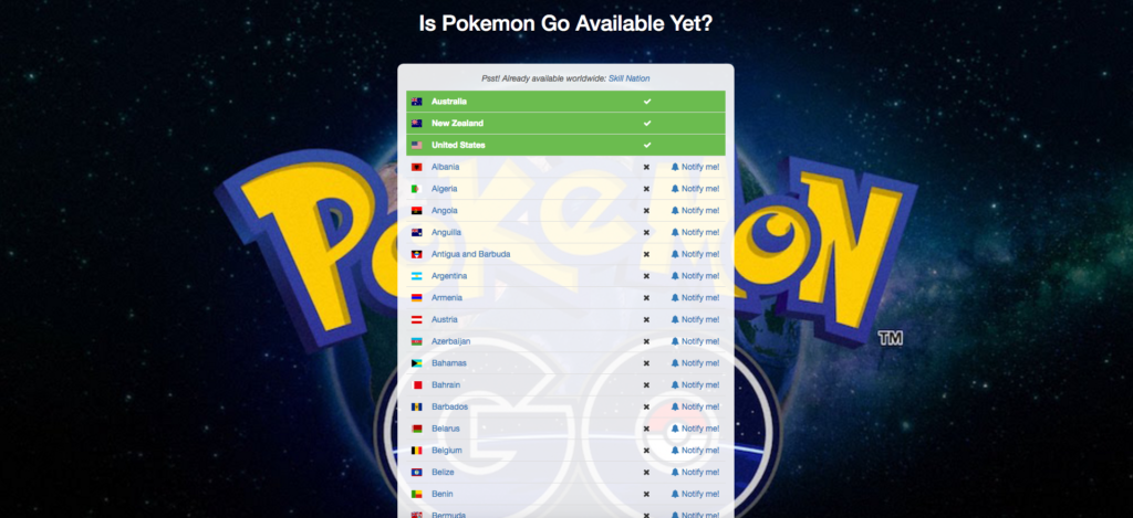 Pokémon Go - Über den offiziellen Start in Deutschland benachrichtigen lassen